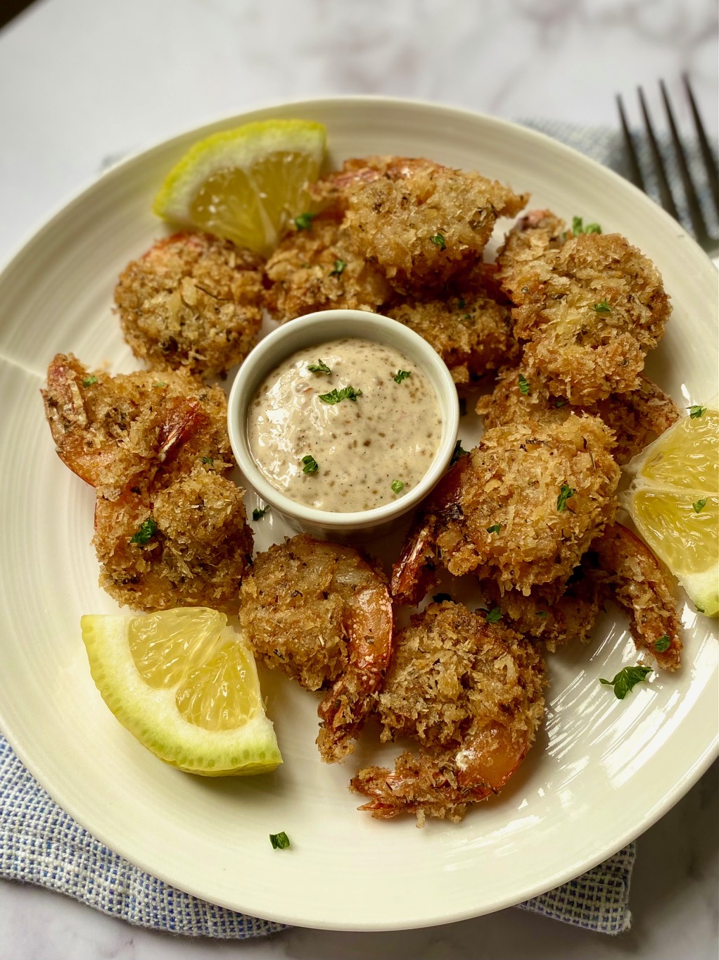 Panko Shrimp with Jerk Mayo. - Big Plate Small Wallet